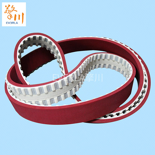 表面加紅膠底面開槽<a href='http://www.hshcms.cn/' target='_blank'><u>同步帶</u></a>
